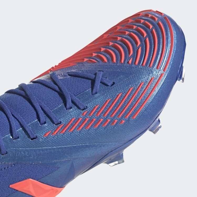 Predador Edge.1 Chuteiras Baixas E Firmes Azul Adidas De Alta Resolução