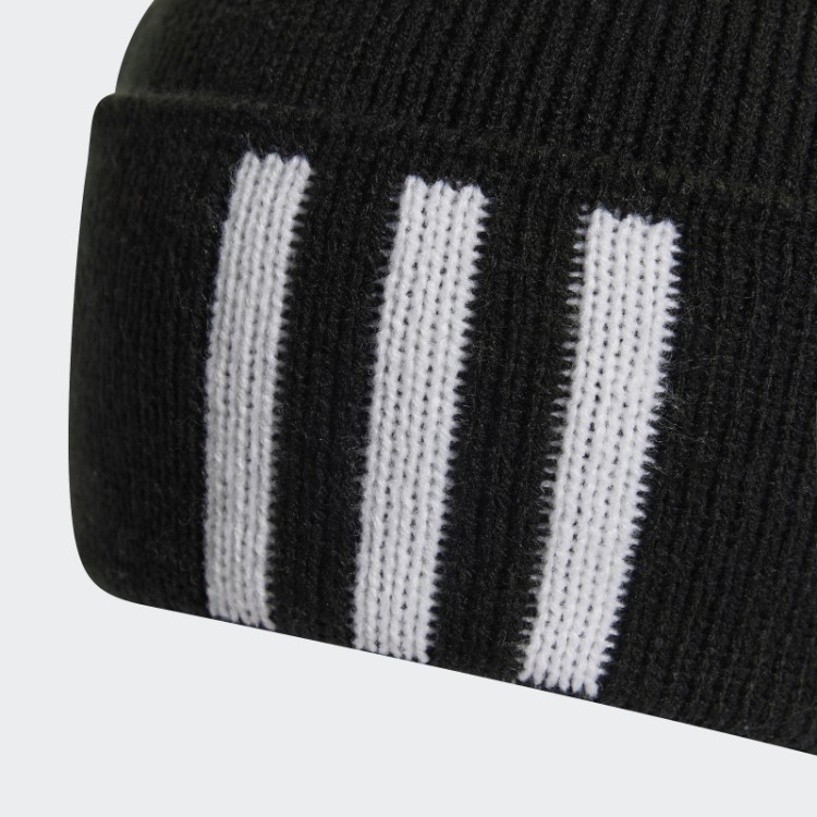 Gorro Preto Com As 3 Riscas Adidas