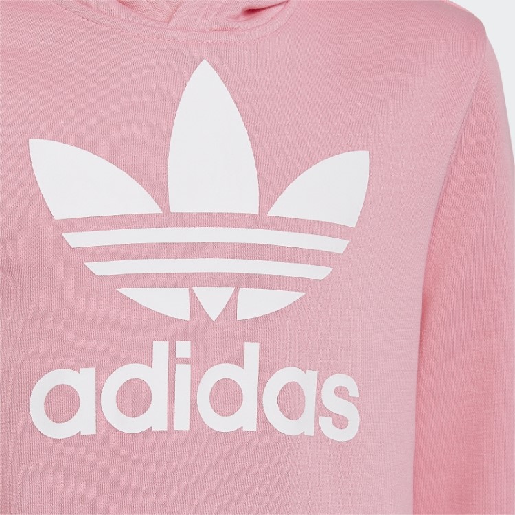 Adidas Moletom Com Capuz Trefoil Rosa