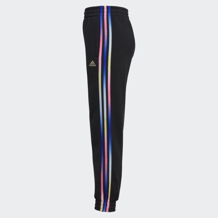 Calça Jogger De Lã Com Listras E Estampa Allover Preta Da Adidas