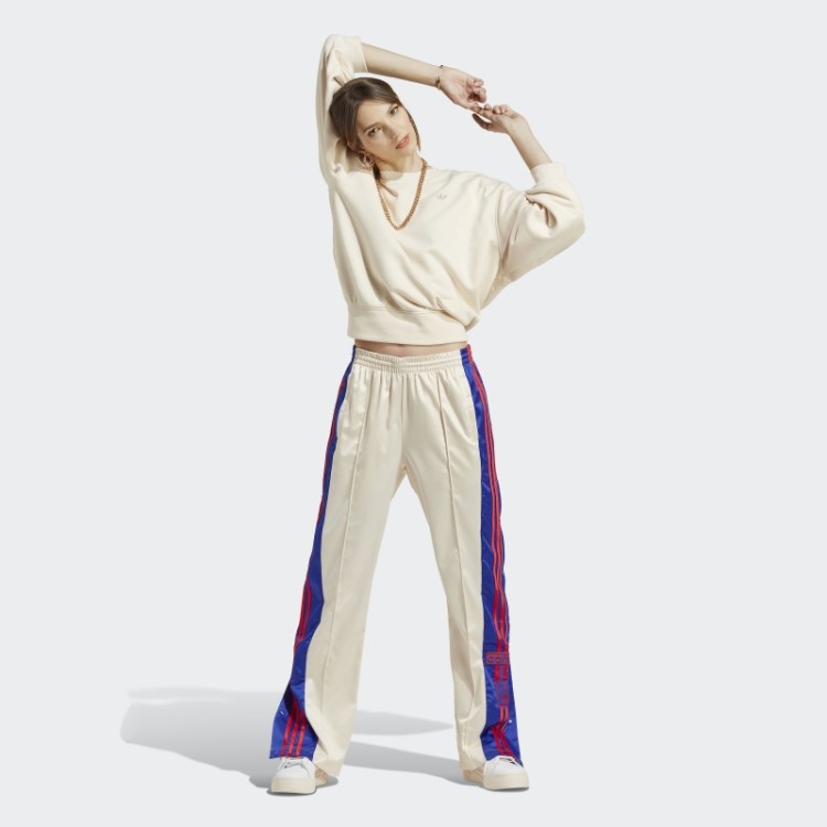 Calça Adibreak De Cetim Adidas Branca