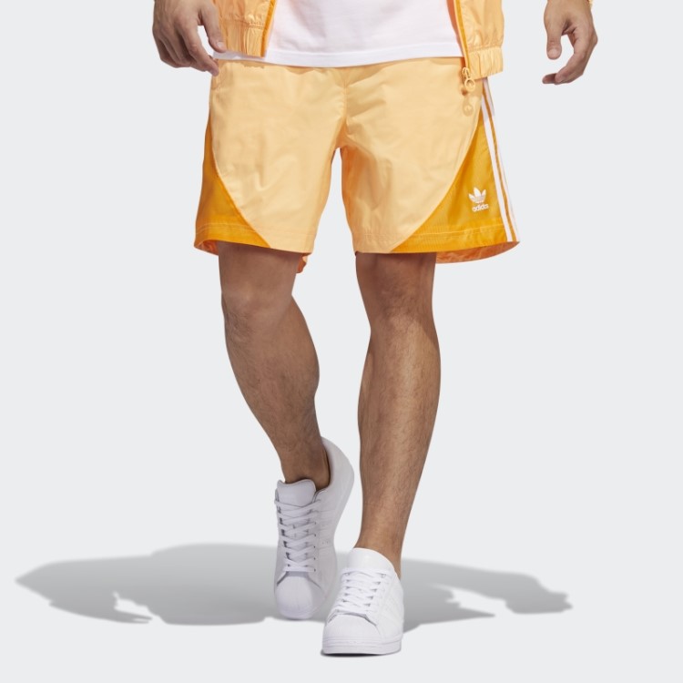 Shorts De Verão Adidas Laranja ácido