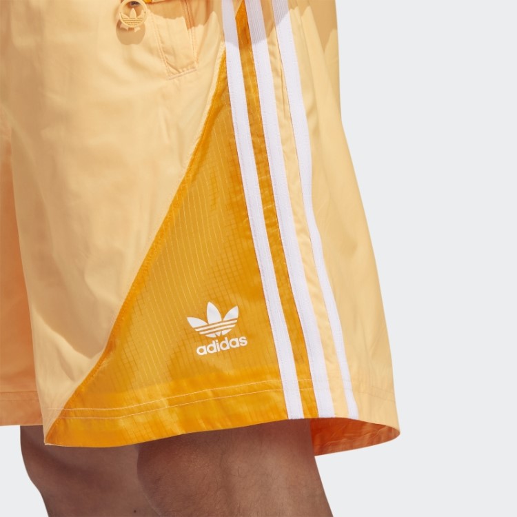 Shorts De Verão Adidas Laranja ácido