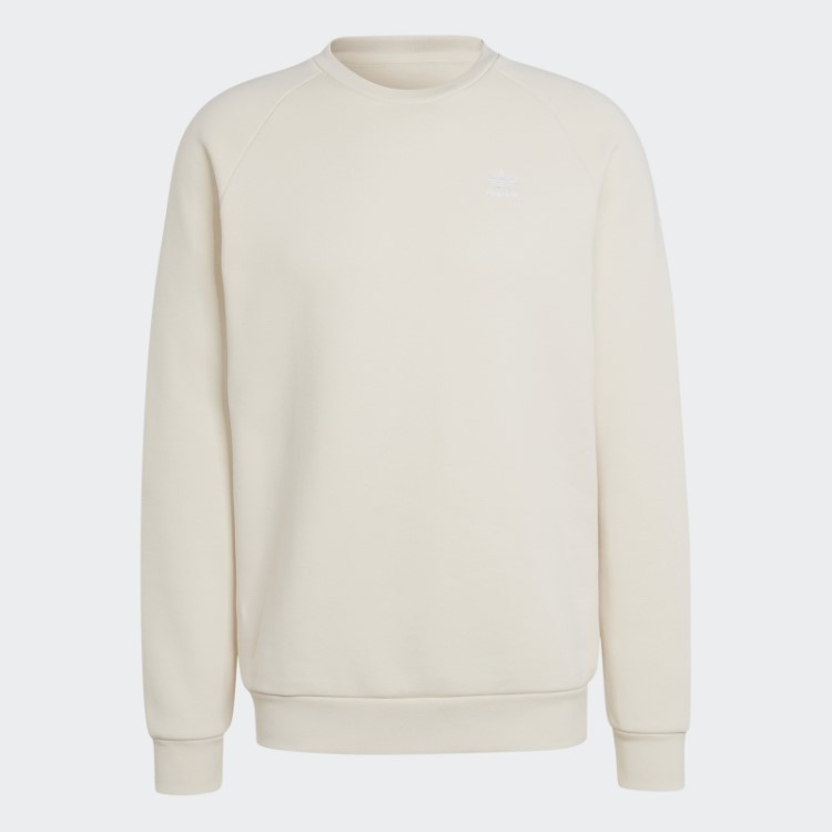 Moletom Branco Trefoil Essentials Gola Redonda Adidas Hot