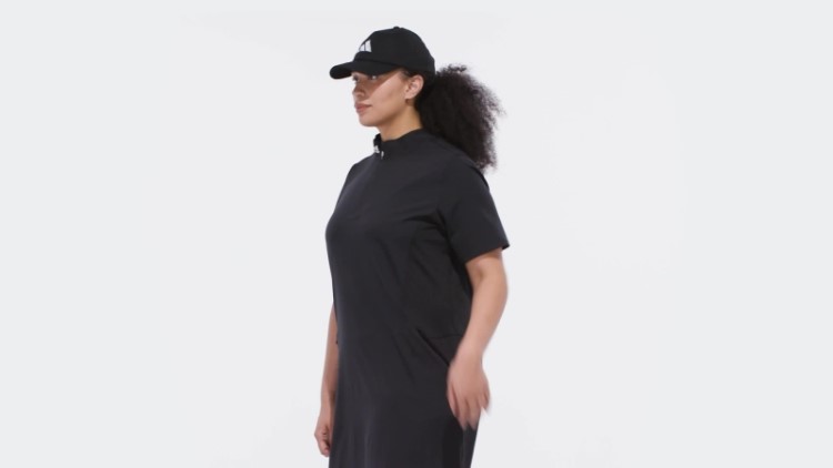 Vestido Preto Com Babados Adidas (tamanho Grande)