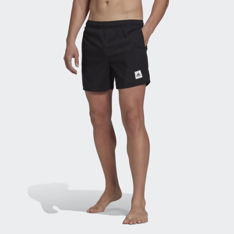 Bermuda De Banho Sólida Curta Preta Adidas