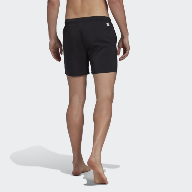Bermuda De Banho Sólida Curta Preta Adidas