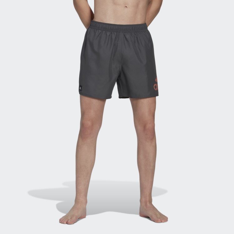 Bermuda De Natação Curta Adidas Cinza Clx