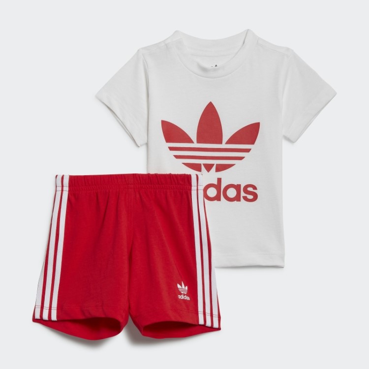 Conjunto De Shorts Branco Adidas Trefoil