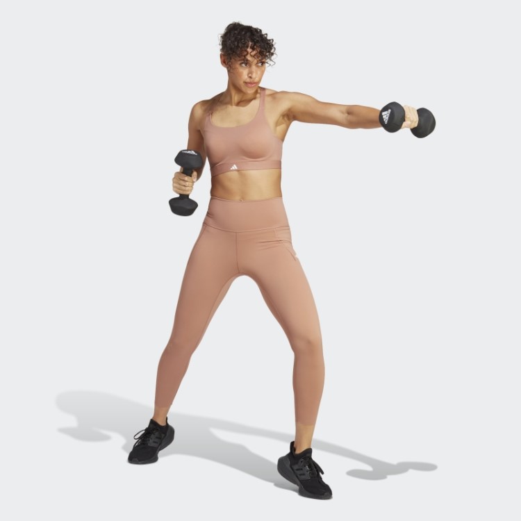 Sutiã De Alto Suporte Para Treinamento De Impacto De Luxo Da Adidas Clay