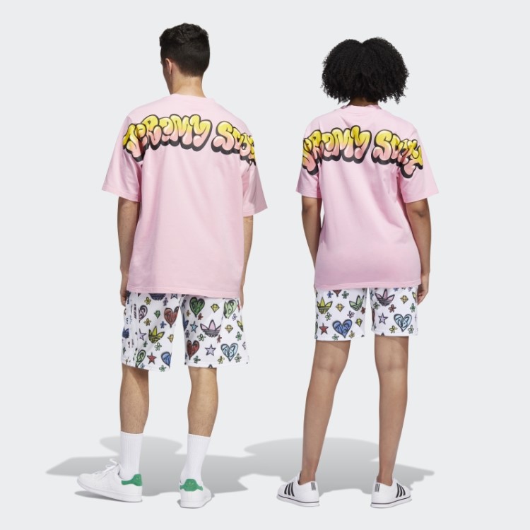 Short Branco Adidas Jeremy Scott Com Monograma (gênero Neutro)
