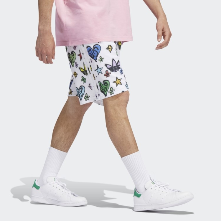 Short Branco Adidas Jeremy Scott Com Monograma (gênero Neutro)