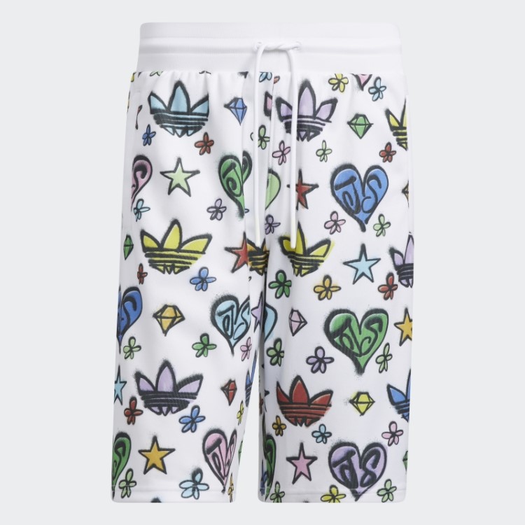 Short Branco Adidas Jeremy Scott Com Monograma (gênero Neutro)