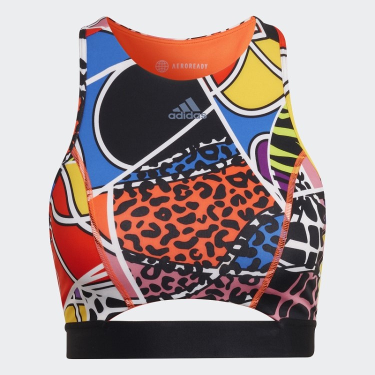 Sutiã De Suporte Médio Adidas Rich Mnisi Laranja Verdadeiro