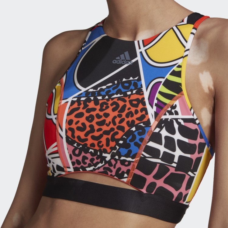 Sutiã De Suporte Médio Adidas Rich Mnisi Laranja Verdadeiro