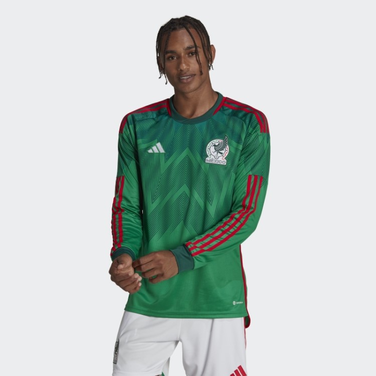 Adidas México 22 Camisa Casa De Manga Comprida Verde
