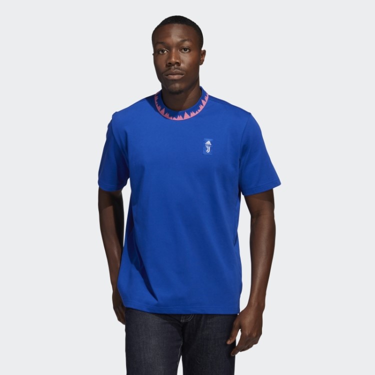 Camiseta De Algodão Pesado Estilo De Vida Juventus Adidas Royal