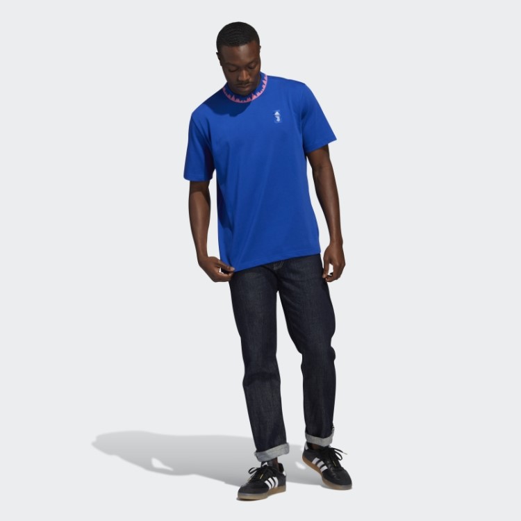 Camiseta De Algodão Pesado Estilo De Vida Juventus Adidas Royal
