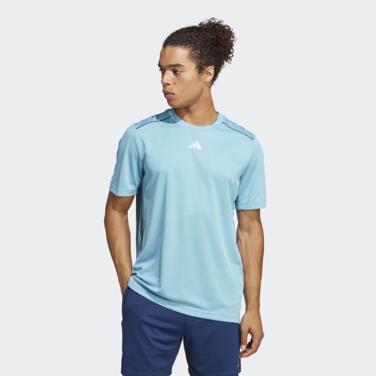 T-shirt Com Logo Base De Treino Azul Adidas