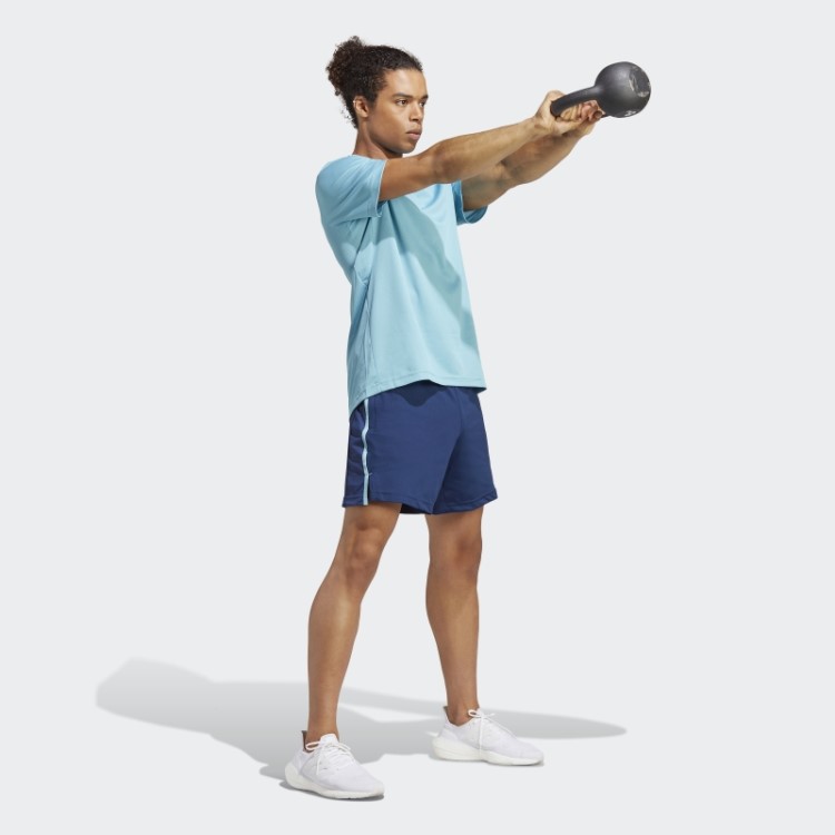 T-shirt Com Logo Base De Treino Azul Adidas