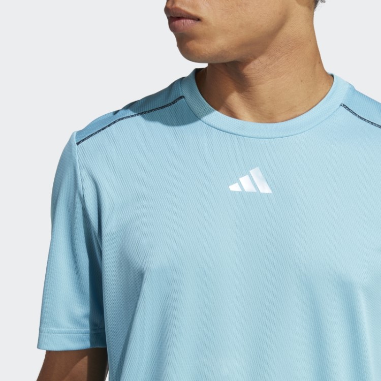 T-shirt Com Logo Base De Treino Azul Adidas