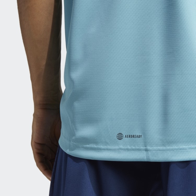 T-shirt Com Logo Base De Treino Azul Adidas
