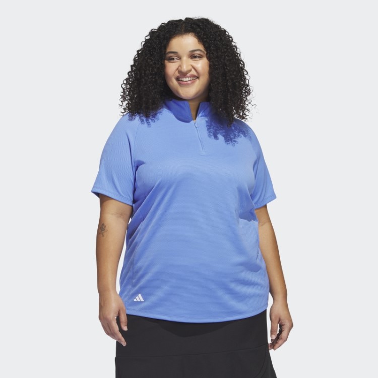 Camisa Polo Adidas Blue Texture Golf (tamanho Grande)