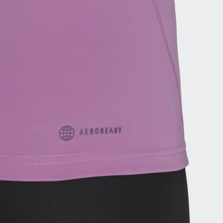 Top De Treino Manga Longa Techfit Aeroready Quente Adidas Lilás