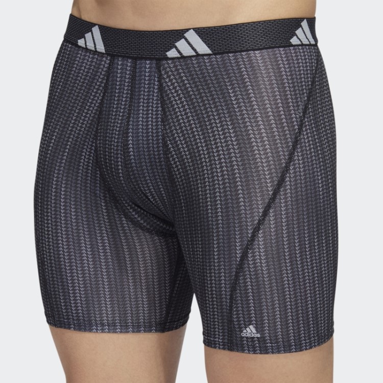 Cuecas Boxer Gráfico De Malha De Desempenho Preto 3 Pares Adidas