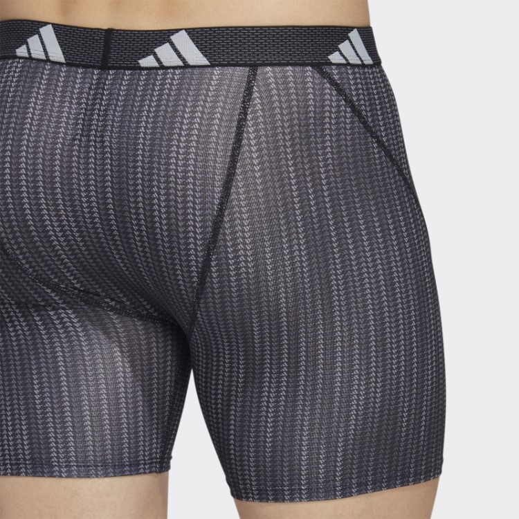 Cuecas Boxer Gráfico De Malha De Desempenho Preto 3 Pares Adidas