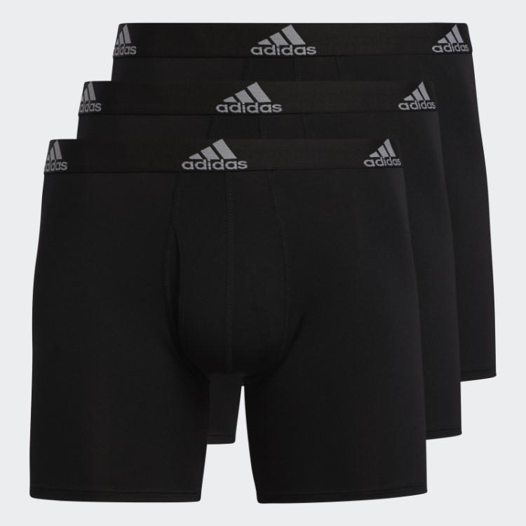 Cueca Boxer Adidas Performance 3 Pares Preta