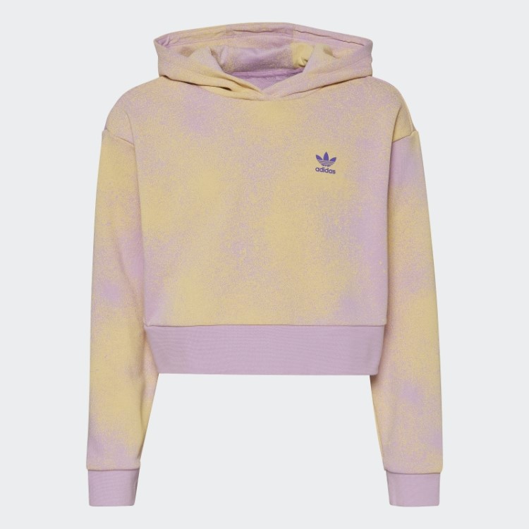 Moletom Cropped Com Estampa Gráfica Lilás Adidas