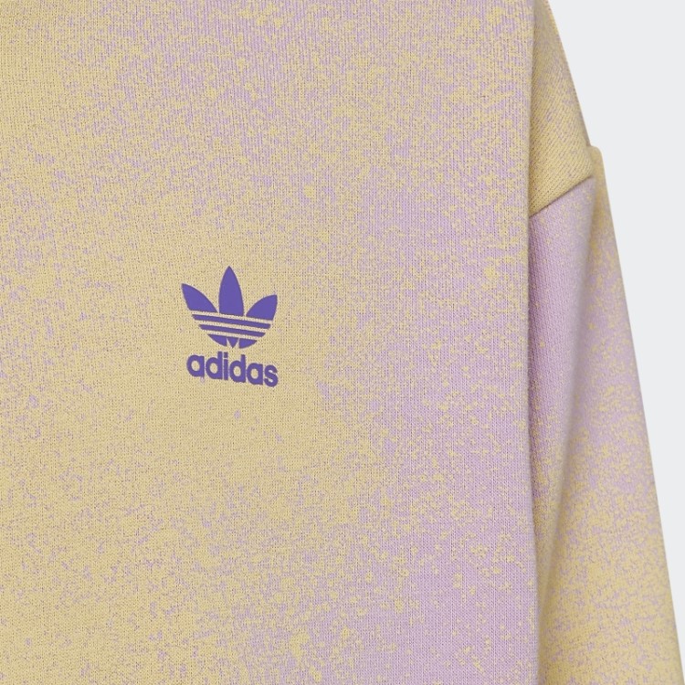 Moletom Cropped Com Estampa Gráfica Lilás Adidas