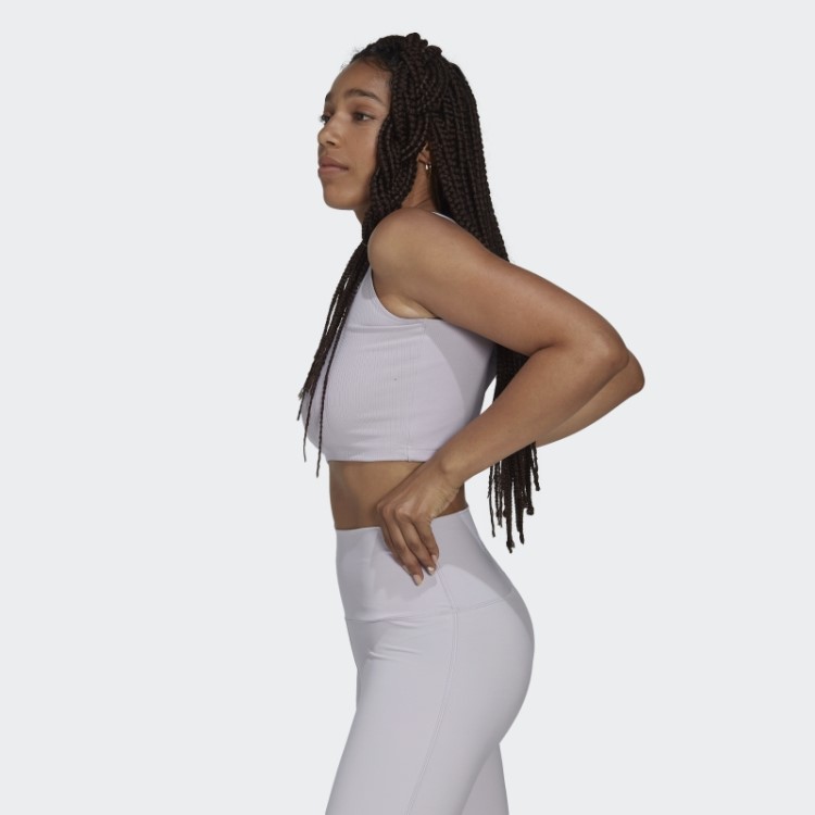 Top Cropped Canelado Silver Dawn Adidas