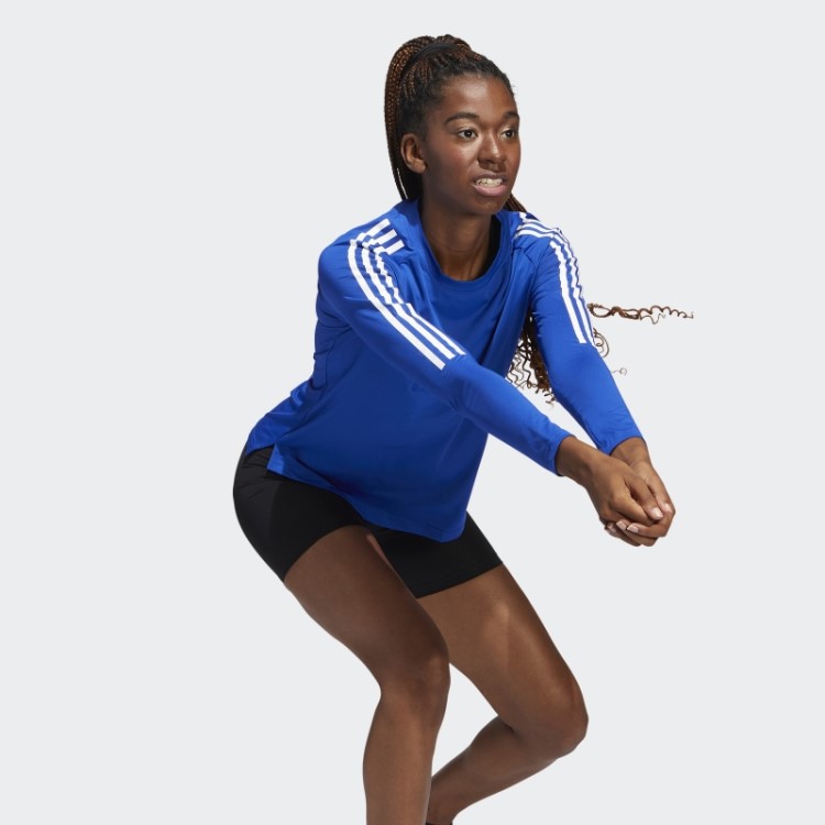 Camisa Adidas Hilo Manga Longa Azul Royal