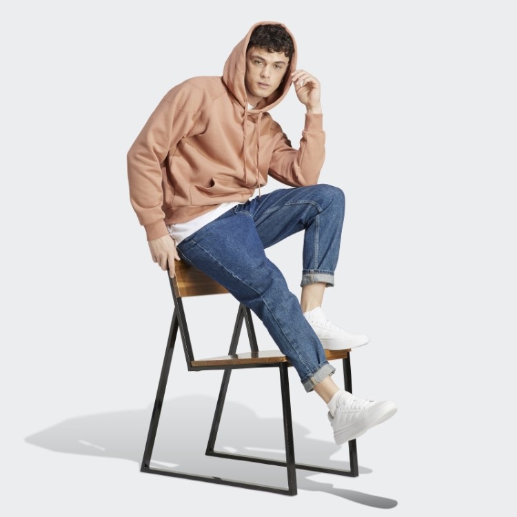 Moletom Com Capuz De Lã Adidas Lounge Clay