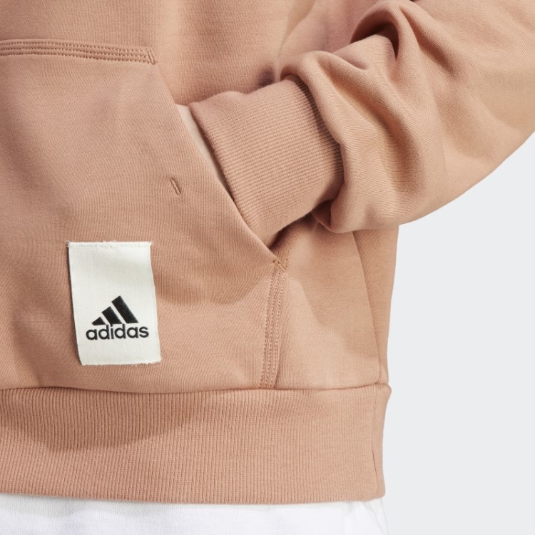 Moletom Com Capuz De Lã Adidas Lounge Clay