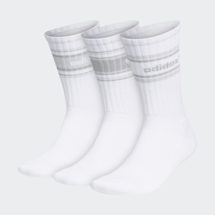 Meia Adidas Branca Forum Canelada 3 Pares