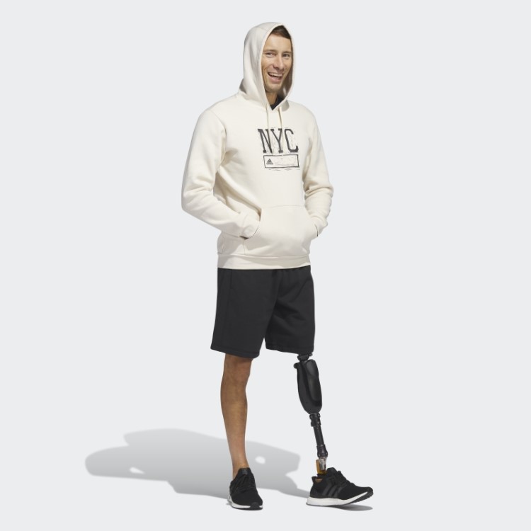 Moletom Com Capuz Branco Adidas Nyc