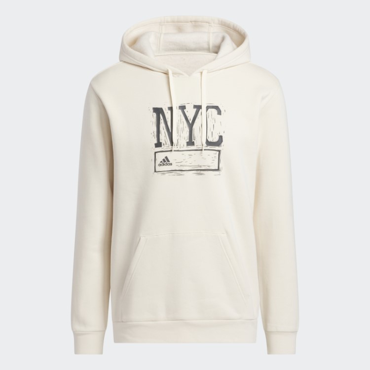 Moletom Com Capuz Branco Adidas Nyc