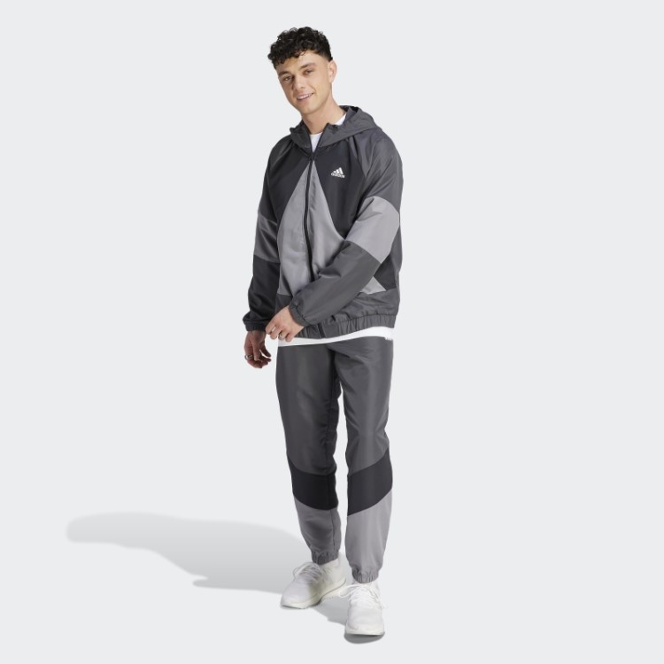 Adidas Colorblock Agasalho Cinza