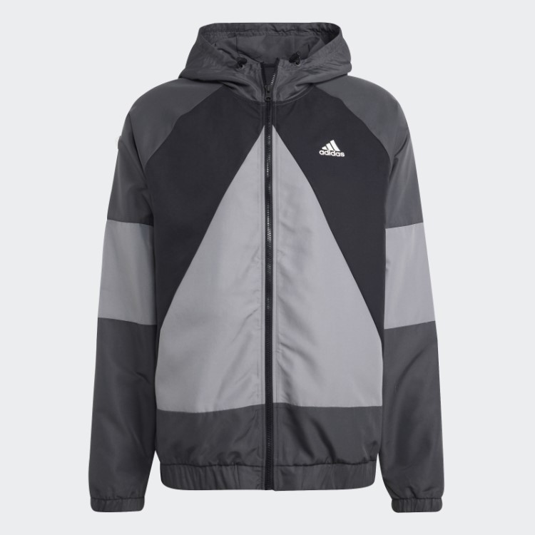 Adidas Colorblock Agasalho Cinza