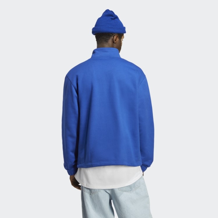 Adidas Adicolor Contemtempo Moletom Azul Com Meio Zíper