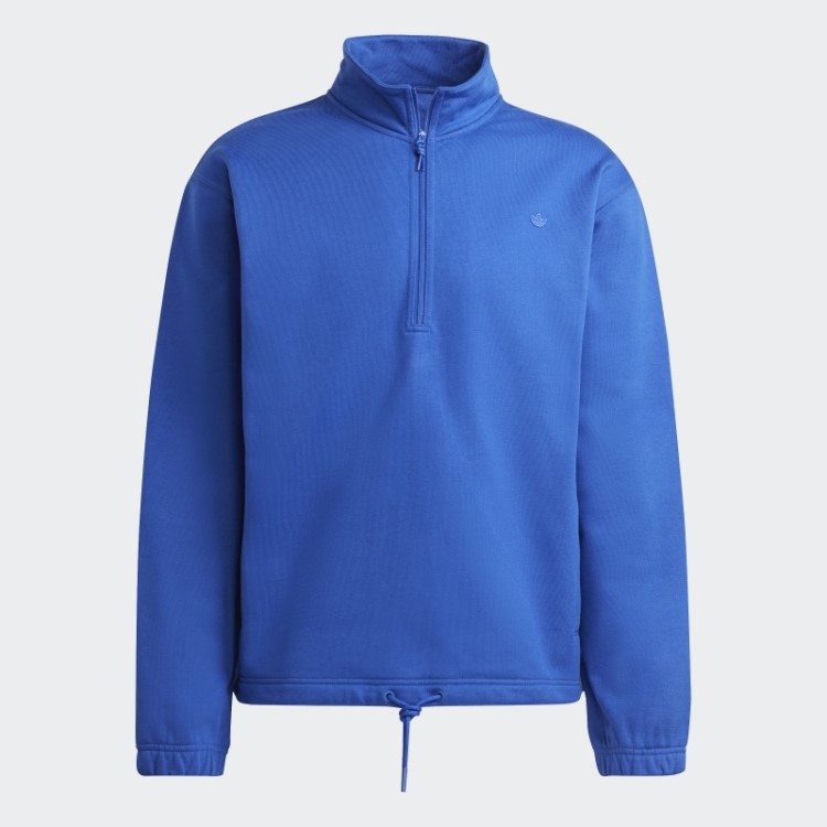 Adidas Adicolor Contemtempo Moletom Azul Com Meio Zíper