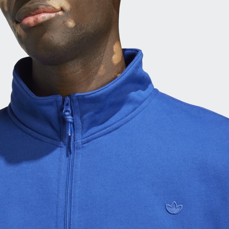 Adidas Adicolor Contemtempo Moletom Azul Com Meio Zíper