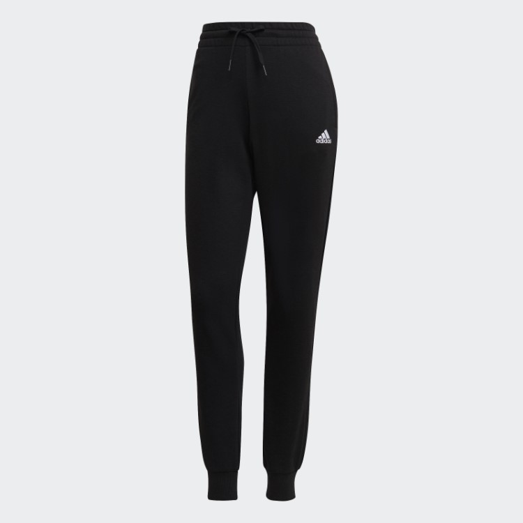 Calça Com Logo French Terry Adidas Black Essentials