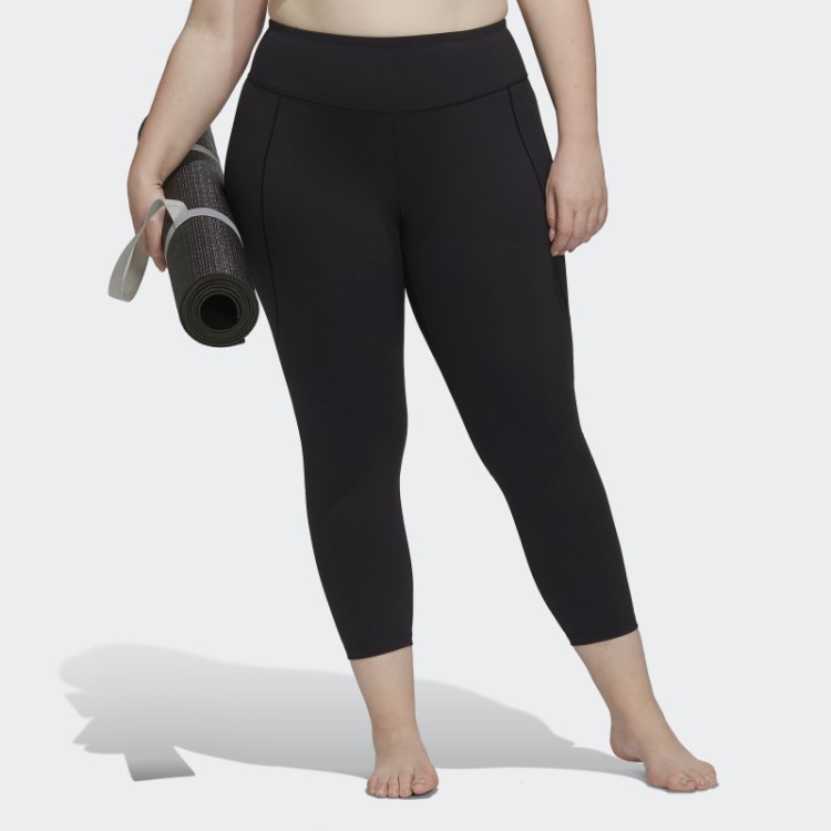 Legging Preta Adidas Yoga Studio 7/8 (tamanho Grande) Quente
