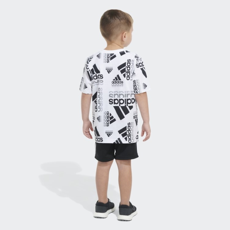 Ctn Aop T-shirt Conjunto Curto Adidas Branco