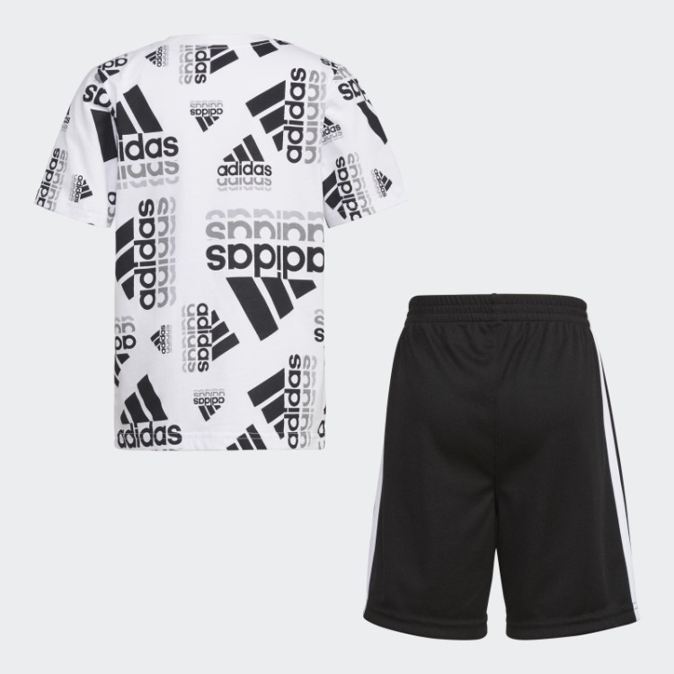Ctn Aop T-shirt Conjunto Curto Adidas Branco