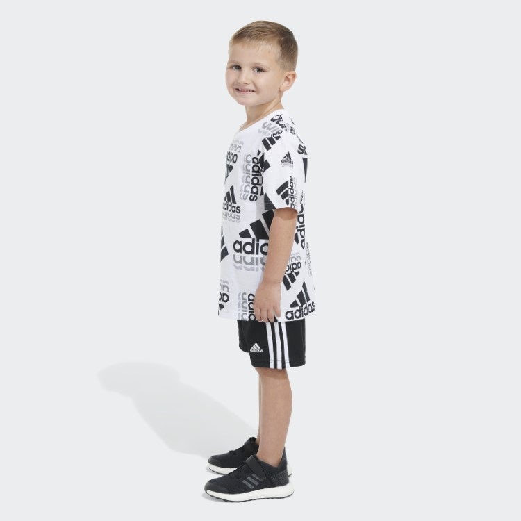 Ctn Aop T-shirt Conjunto Curto Adidas Branco